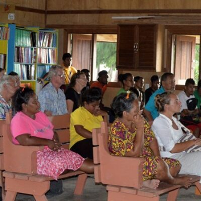 The audience listens to Director Alson Kelen's speech. Photo: Karen Earnshaw