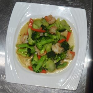 Shrimp and vegetables at Won Hai Shien. Photo: Karen Earnshaw