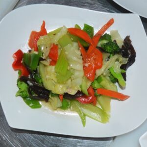 Mixed vegetables at Won Hai Shien. Photo: Karen Earnshaw